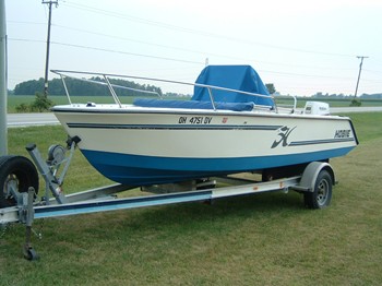 Cool Hobie power skiff boat ~ DES