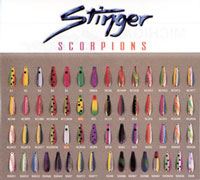 Michigan Stinger Spoons Color Chart