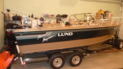 1997 Lund Baron Magnum Overnighter 22 ft | Walleye, Bass, Trout, Salmon Fishing Boat